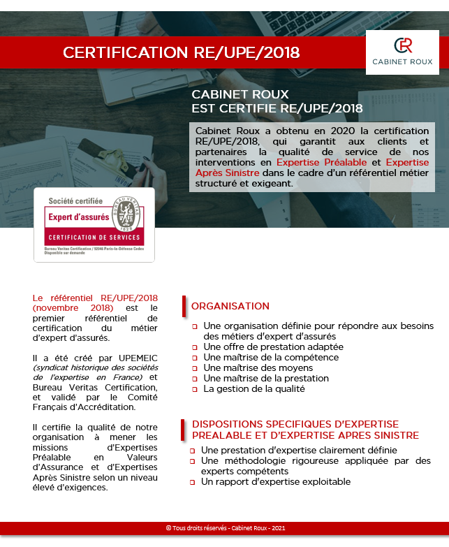 Information Certification RE-UPE-2018 revu HL-SC 20210406 validé par SD
